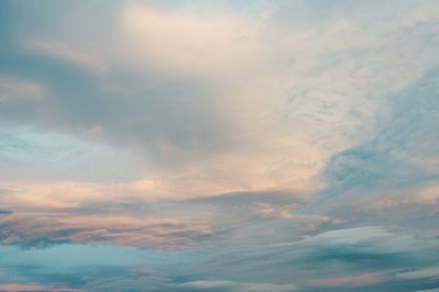 Low angle view of clouds in sky