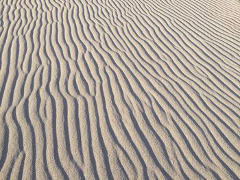 High angle view of sand dunes