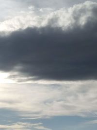 Low angle view of clouds in sky