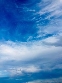 Low angle view of clouds in sky
