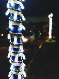 Close-up of electric lights