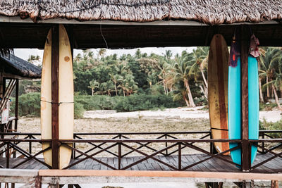 Built structure on beach