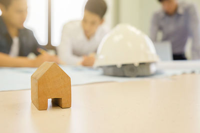 Man working on table