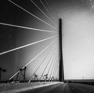 View of suspension bridge against sky