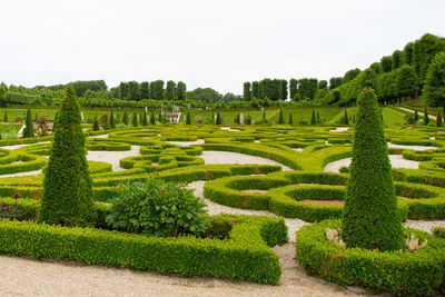 Baroque garden at frederiksborg castle in hellerod, denmark.