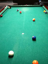 Close-up of balls on table