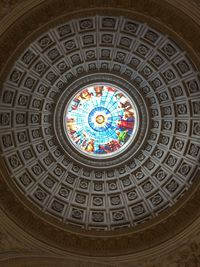 Low angle view of ornate ceiling in building