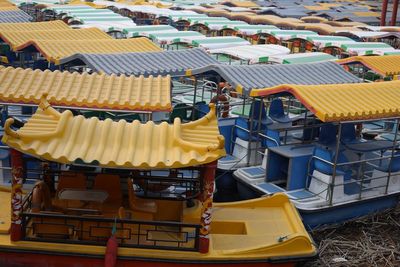 Row of yellow chairs