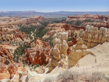 Aerial view of rock formations