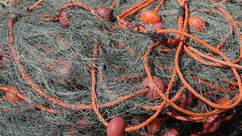 Full frame shot of fishing net