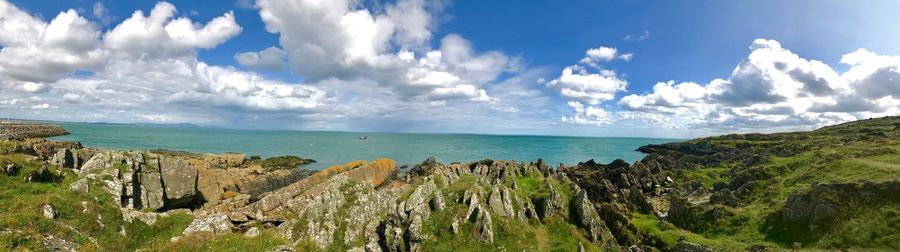 Panoramic view of sea against sky