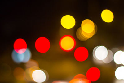 Defocused lights at night