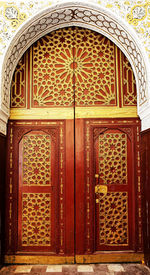 Close-up of ornate door