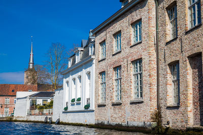 Canals of the historical and beautiful bruges town in belgium