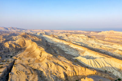 Scenic view of desert against sky