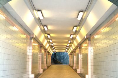 Empty corridor of building