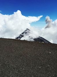 Low angle view of mountain against sky