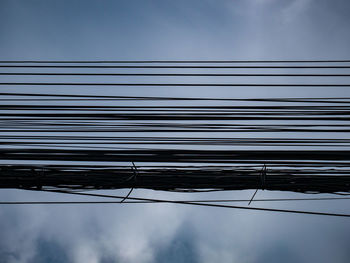 Low angle view of bridge against sky