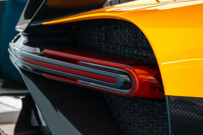 Close-up of a bugatti chiron pur sport 