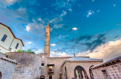 Low angle view of building against sky