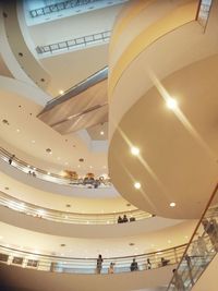 Low angle view of illuminated ceiling