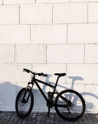 Bicycle against wall