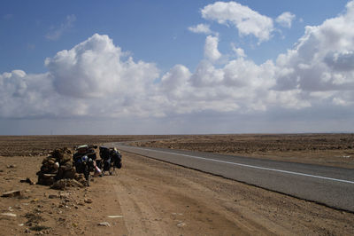 Road on landscape against sky