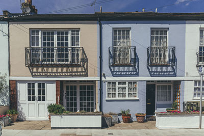 Exterior of residential building