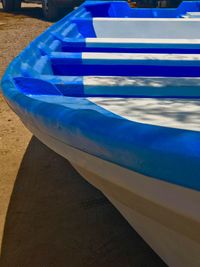 Close-up of blue water in row