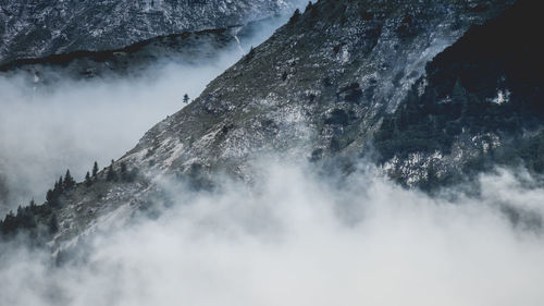 View of snow covered mountain