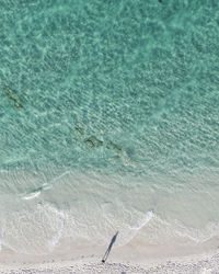 High angle view of beach