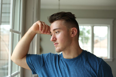 Close-up of young man