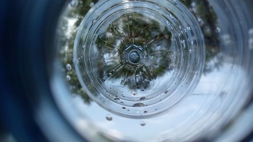 Close-up of water drops on glass