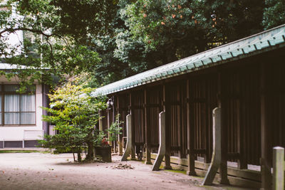 Built structure with trees in background