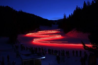 People enjoying at night