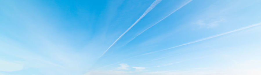 Low angle view of vapor trail in sky