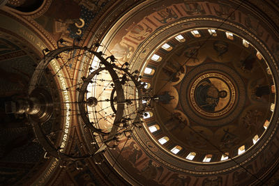 Close-up of illuminated ceiling