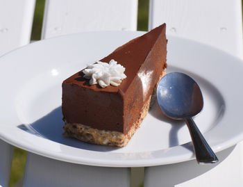 Close-up of dessert in plate