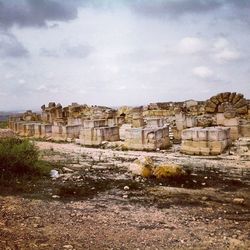 Old ruins against cloudy sky