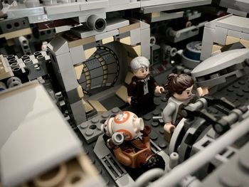 High angle view of people at toy