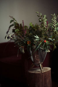 Close-up of potted plant on table at home