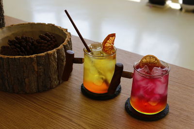 Close-up of drink on table