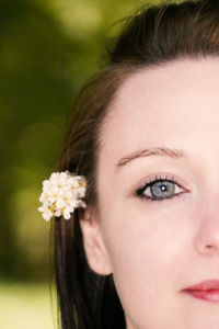 Close-up portrait of woman