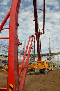 Construction site against sky