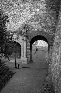 Archway with columns in foreground
