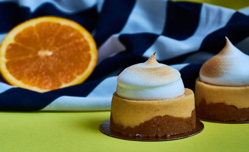 Close-up of cake on table