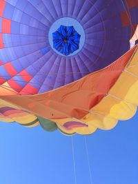 Low angle view of multi colored wall