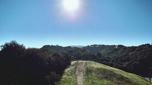 Scenic view of landscape against clear sky