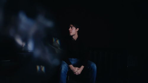 Mannequin in darkroom