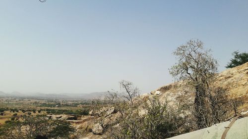 Scenic view of landscape against clear sky